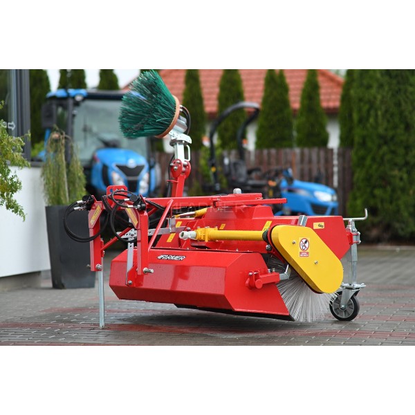 Zametací stroj 150 cm na traktor s košom a bočnou kefou 4FARMER