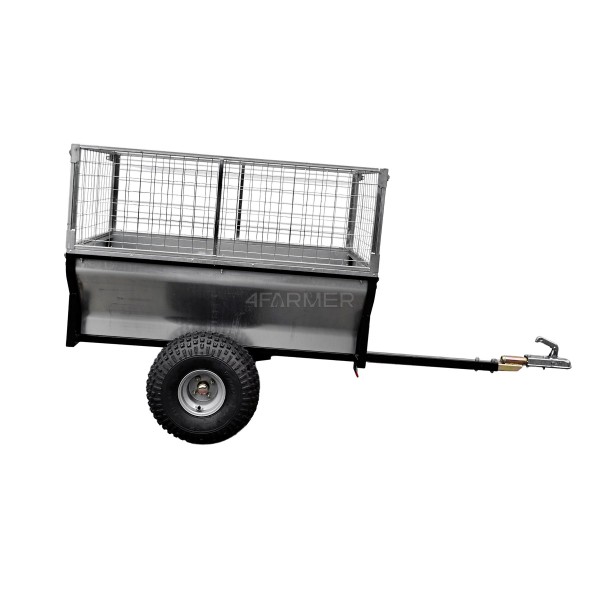 Remolque de jardín para quad (ATV) KD-T01B con extensiones de malla 4FARMER