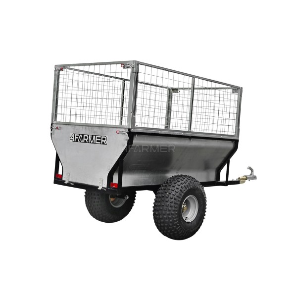 Garden trailer for quad (ATV) KD-T01B with mesh extensions 4FARMER