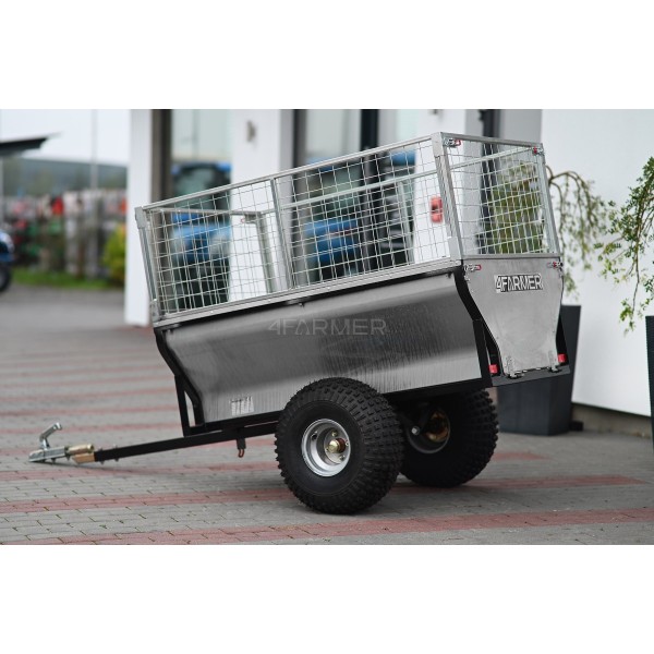 Garden trailer for quad (ATV) KD-T01B with mesh extensions 4FARMER