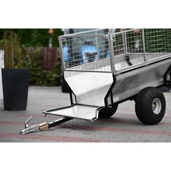 Remolque de jardín para quad (ATV) KD-T01B con extensiones de malla 4FARMER
