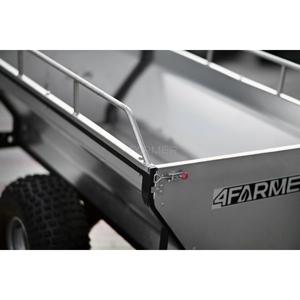 Garden trailer for quad bike (ATV) KD-T01C with rails 4FARMER