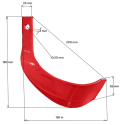 Nôž na kultivátor Yanmar 25x8 mm (koncový) ľavý/pravý 4FARMER