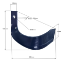 Couteau de motoculteur Iseki 30x9 mm (extrémité) gauche/droite 4FARMER