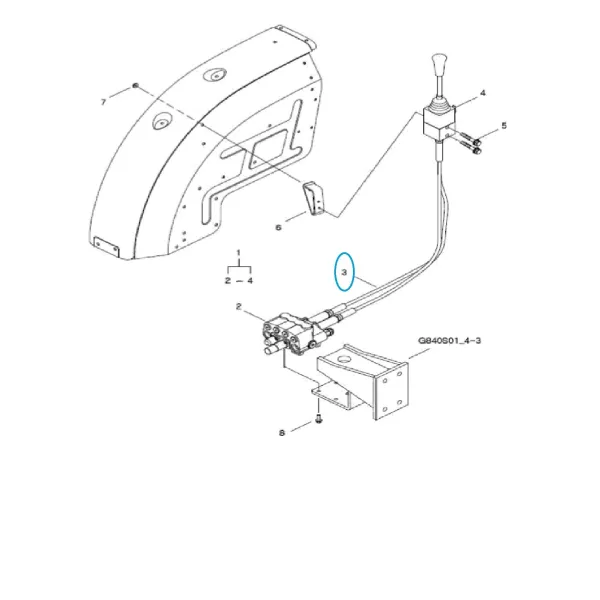 Câble de joystick 5TEL107110 / A1825081 / TRG825 / LS Tractor / 40007621