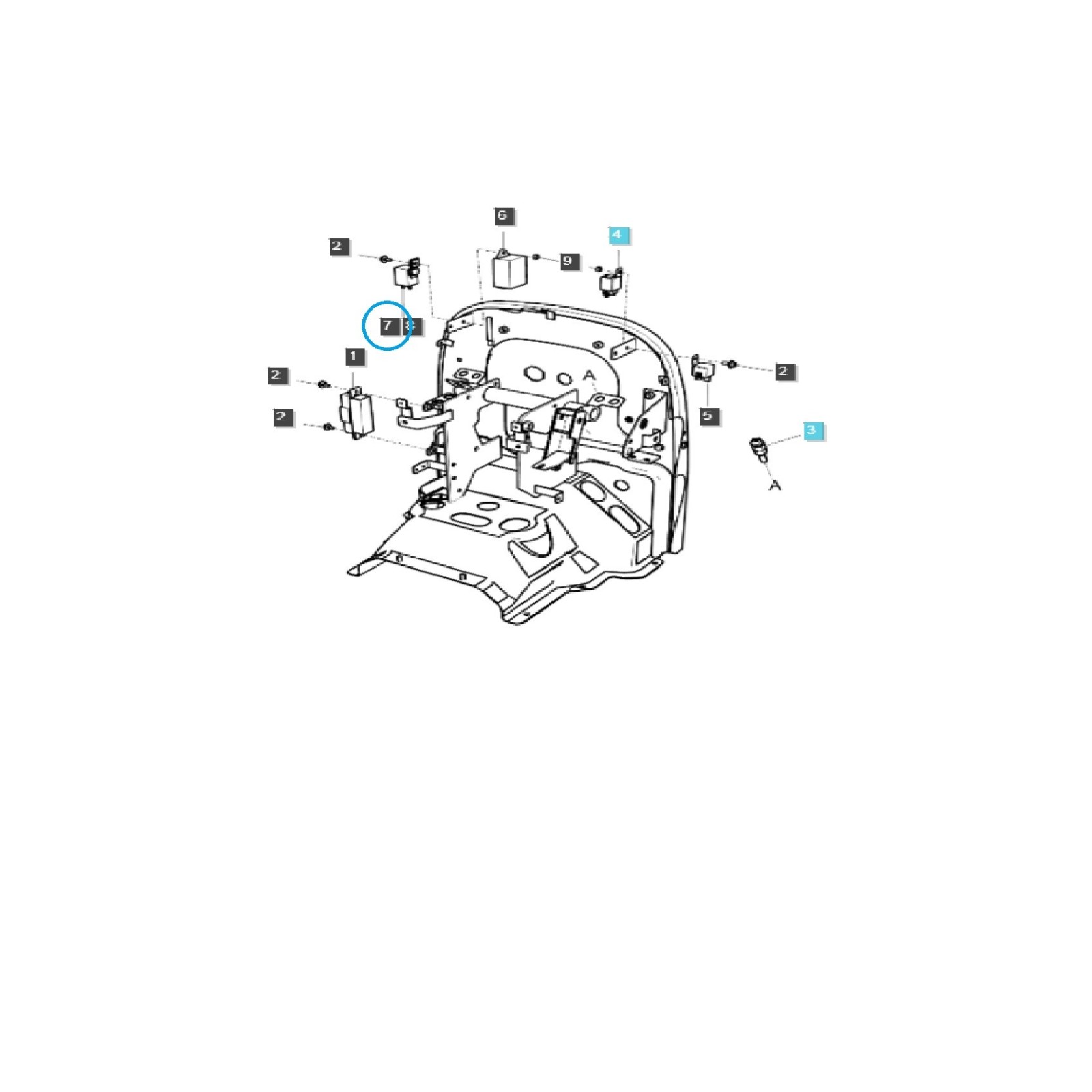 Relais de clignotants DC12V / A1750284 / Tracteur LS / 40007012