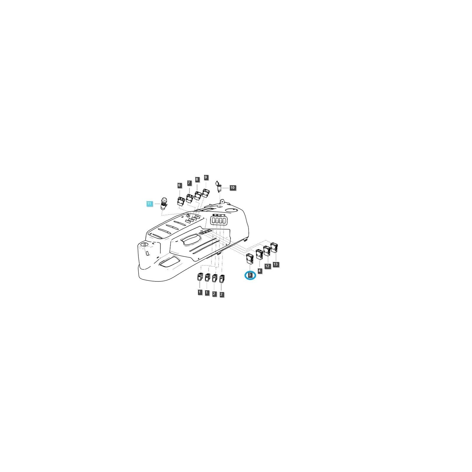 EHD/TRG750/LS Tractor Switch/No. 40308090