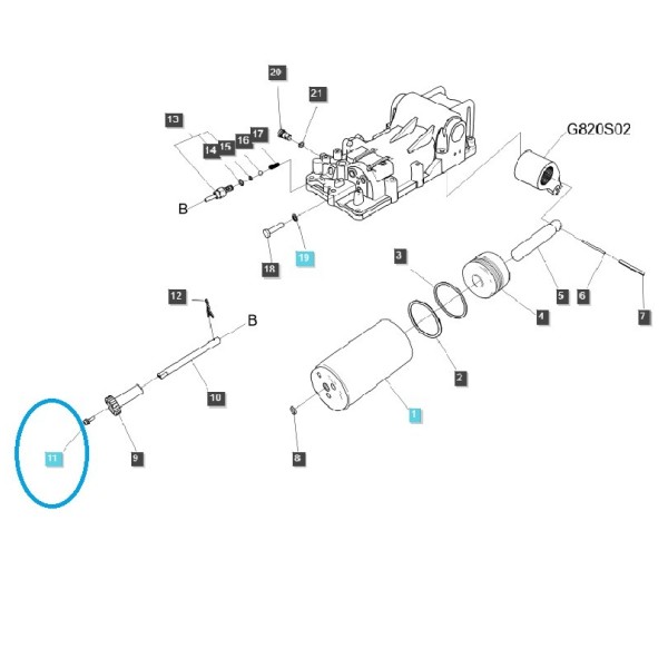 Hexagonal screw ZW/WS / S157051633 / LS Tractor / 40028992
