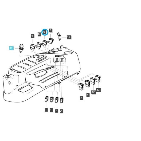 Spínač tempomatu / TRG750 / Traktor LS / Č. 40308088