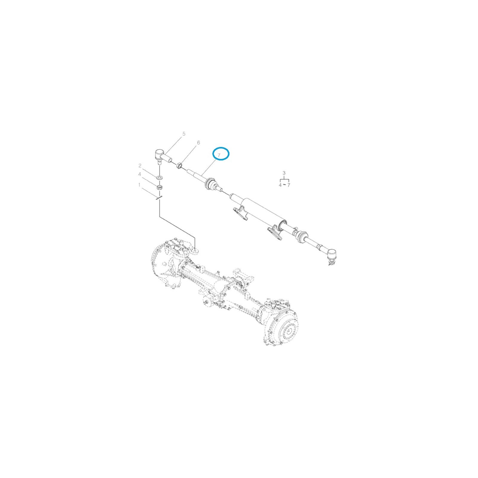 Drążek kierowniczy PLUS / G610 / LS Tractor / nr 40534874 / 40030304 | Traktor.com.pl