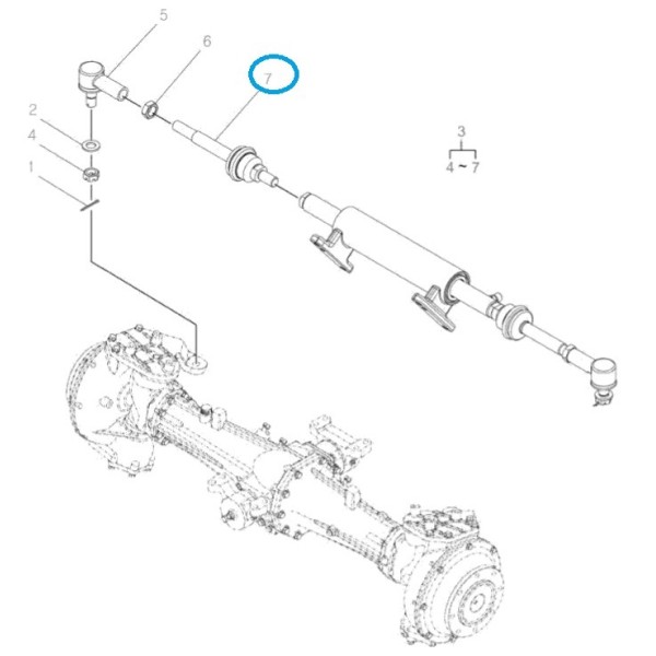 Drążek kierowniczy PLUS / G610 / LS Tractor / nr 40534874 / 40030304