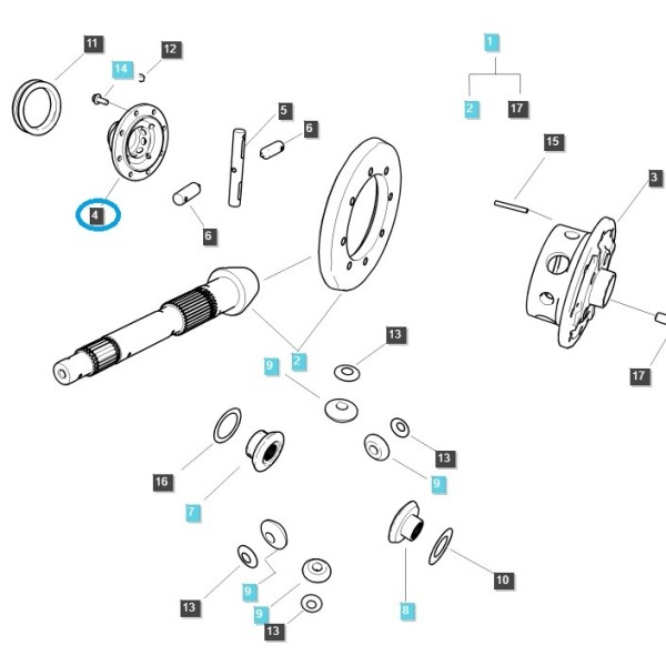 Differentialgehäuse / TRG310 / LS Traktor / 40009434