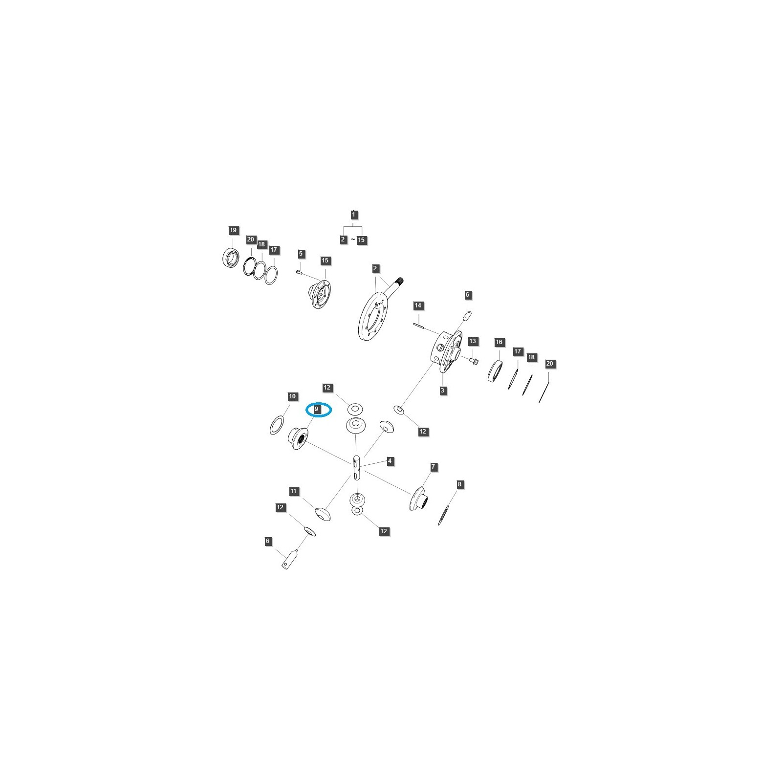 Differentialgetriebe / linke Seite / TRG310 /40182442