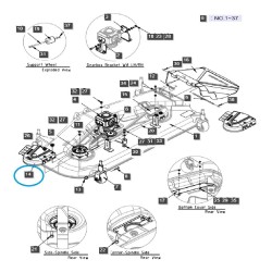 Osłona paska klinowego kosiarki LM1160 - lewa / LS Tractor / 40378313