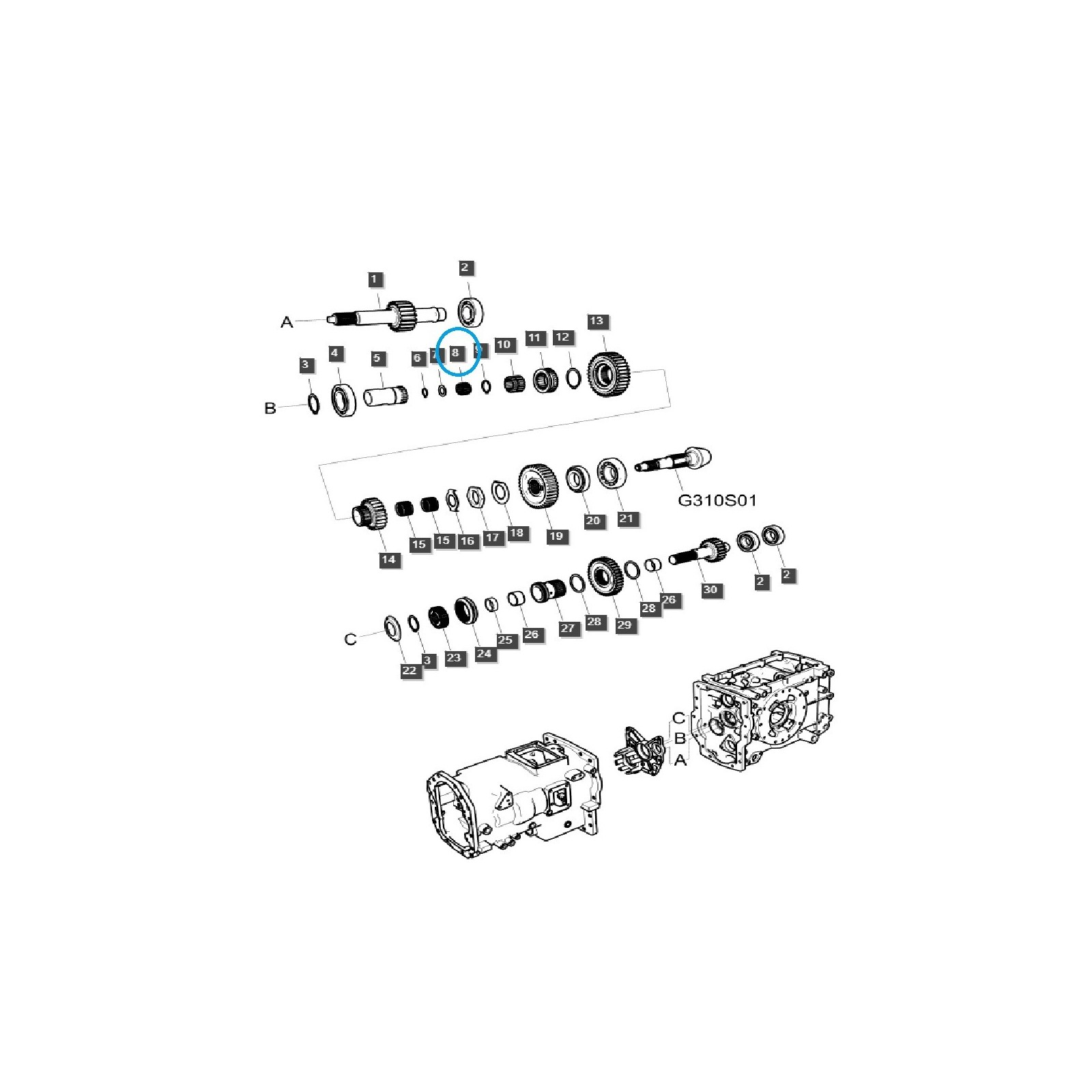 Needle bearing / TRG281 / LS Tractor / 40007814
