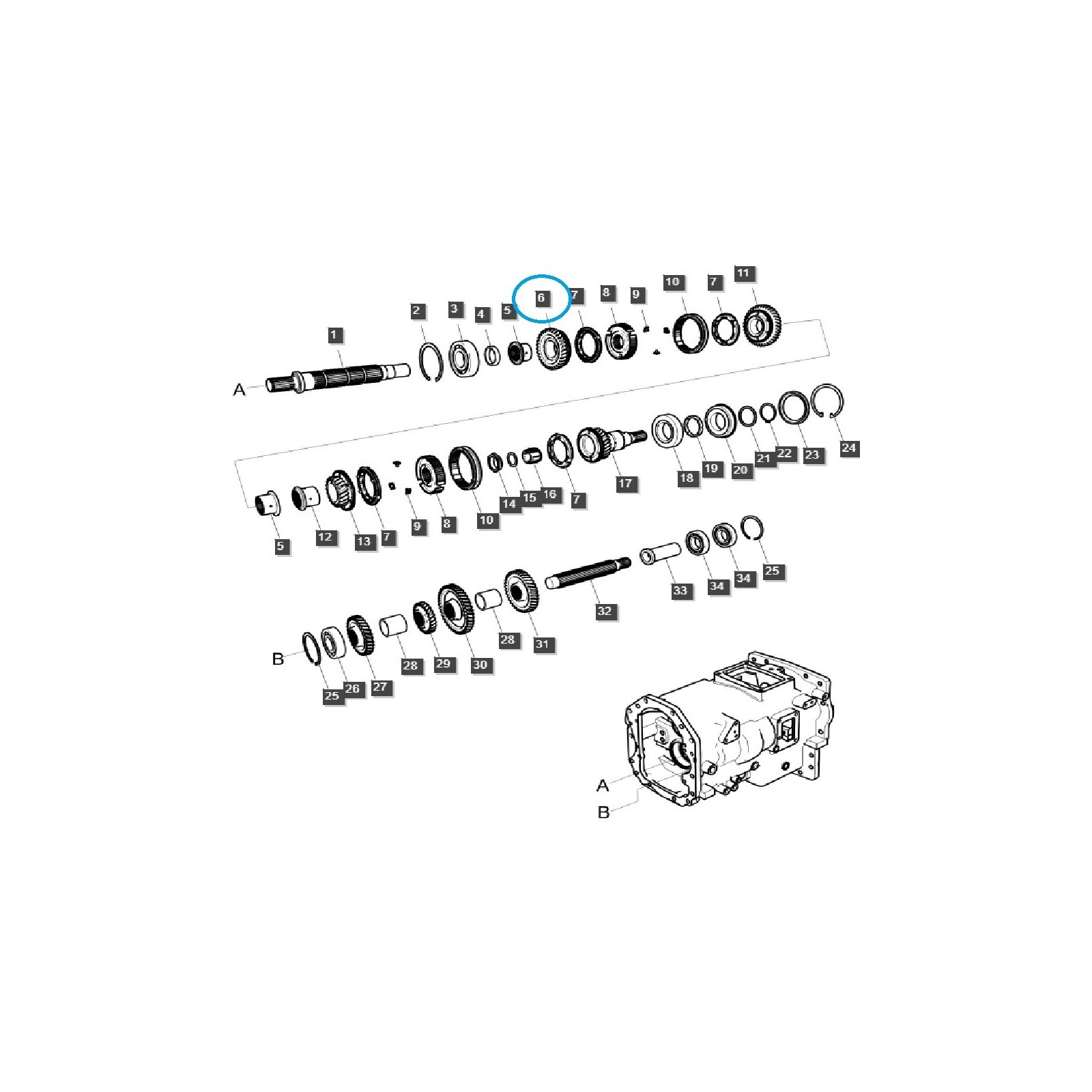 Zahnrad M/DRV 3RD / TRG281 / LS Traktor / 40384169