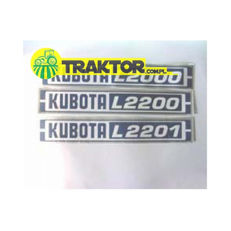 diely pre kubota - Zestaw naklejek KUBOTA L2000