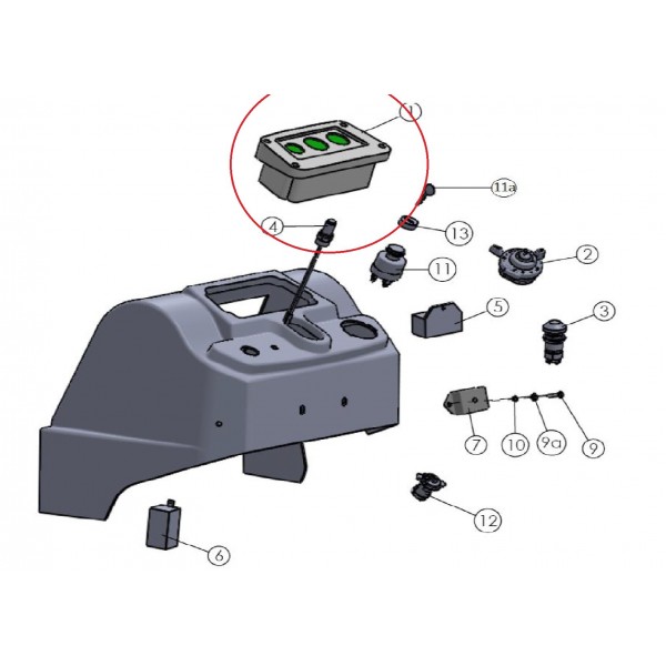 Deska rozdzielcza / Mitsubishi VST MT224 / Mitsubishi K3C / V3D | Traktor.com.pl
