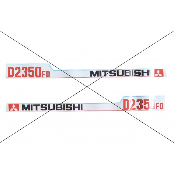 Mitsubishi D2350FD Hood Decals