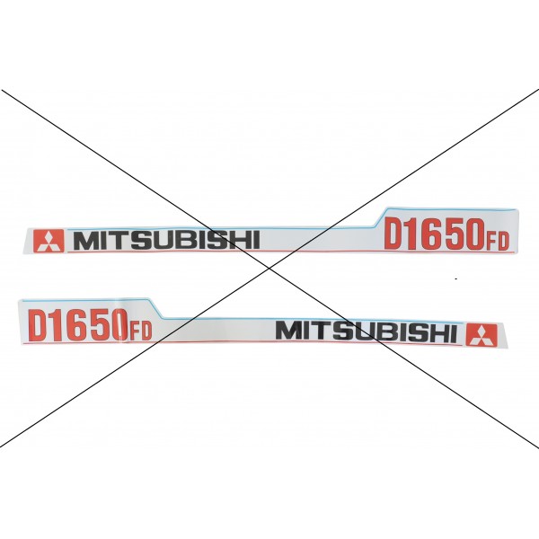 Samolepky na kapotu Mitsubishi D1650FD
