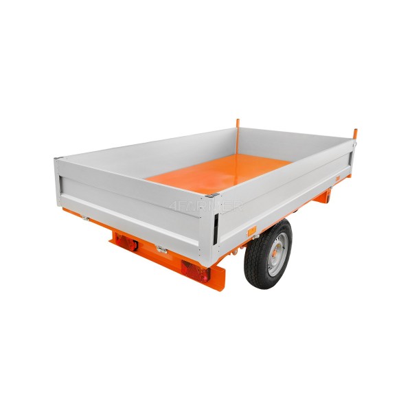 Single-axle agricultural trailer 2T ALU Geograss