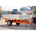 Single-axle agricultural trailer 2T ALU Geograss