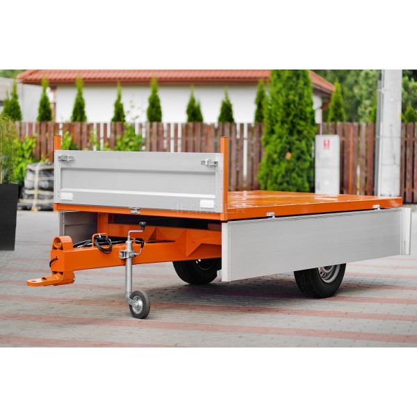 Single-axle agricultural trailer 2T ALU Geograss