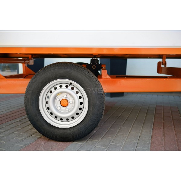 Single-axle agricultural trailer 2T ALU Geograss