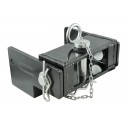 Trailer hitch, movable, 62x180 mm, with pin