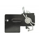 Trailer hitch, movable, 62x180 mm, with pin