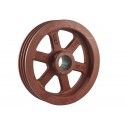Polea 280 x 50 x 62 mm para 3 correas A13, B13 para astilladora y otras máquinas