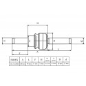 Koncovka táhla / 55 x 200 mm / Kubota M8200 / M9540 / M9000 / M4700 / 3A151-62980