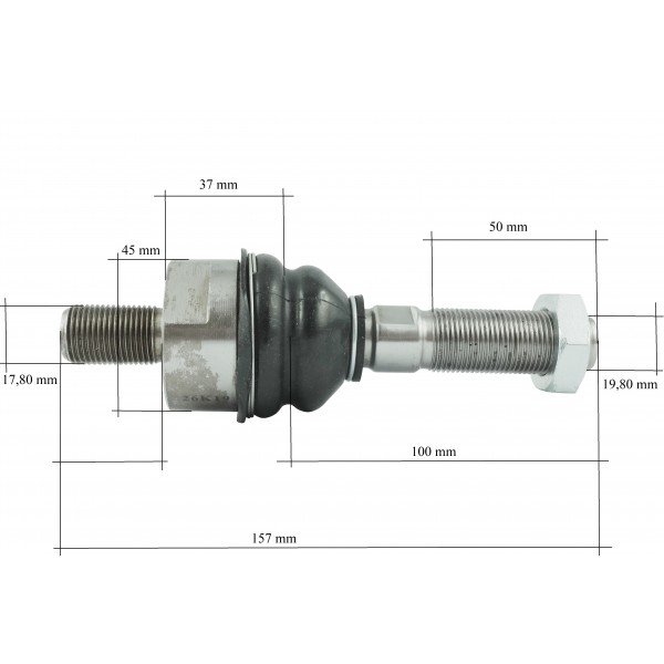Tie rod end / 45 x 157 mm / Kubota / 35080-44662