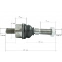Embout de biellette de direction / 45 x 157 mm / Kubota / 35080-44662