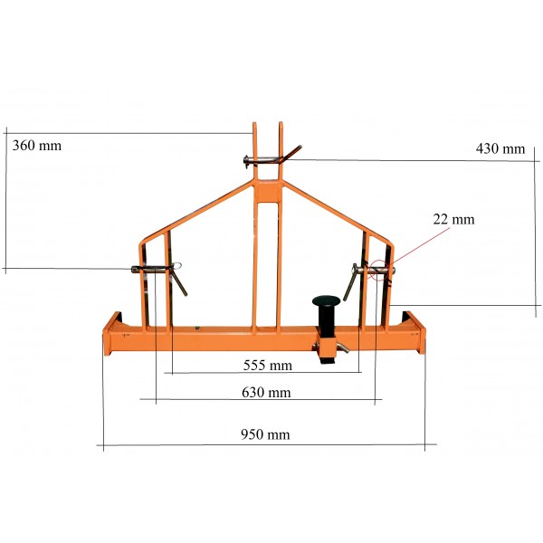Skrzynia transportowa 100 cm z kiprem manualnym TRX | Traktor.com.pl