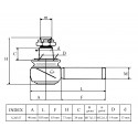Końcówka drążka kierowniczego / 73 x 103 mm / Lewa / Iseki TS2210 / TS2510 / S.20337 | Traktor.com.pl