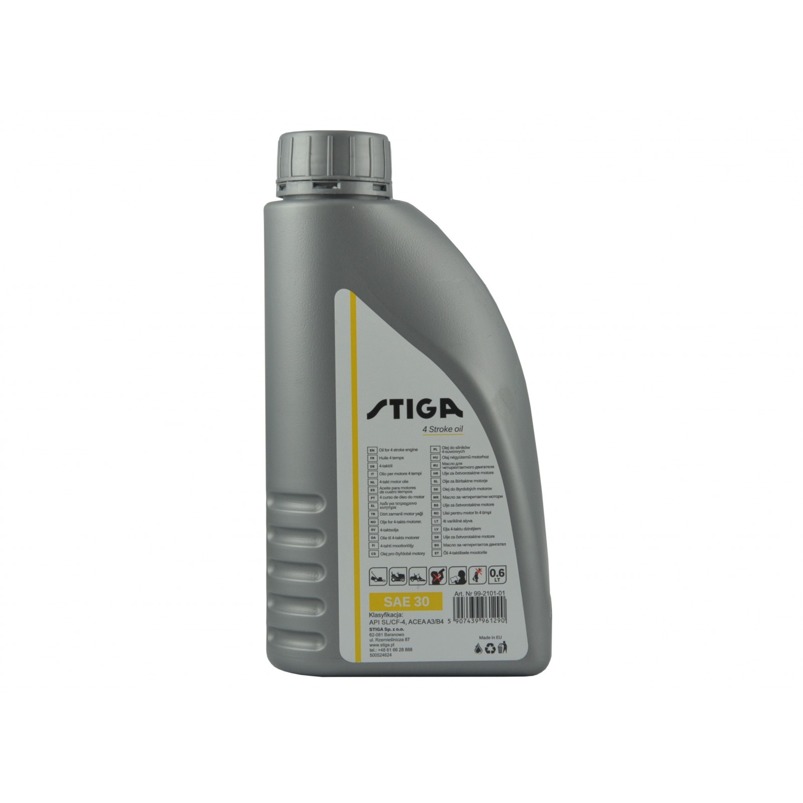 Huile pour tondeuse à gazon Stiga SAE30 0,6l 99-2101-01