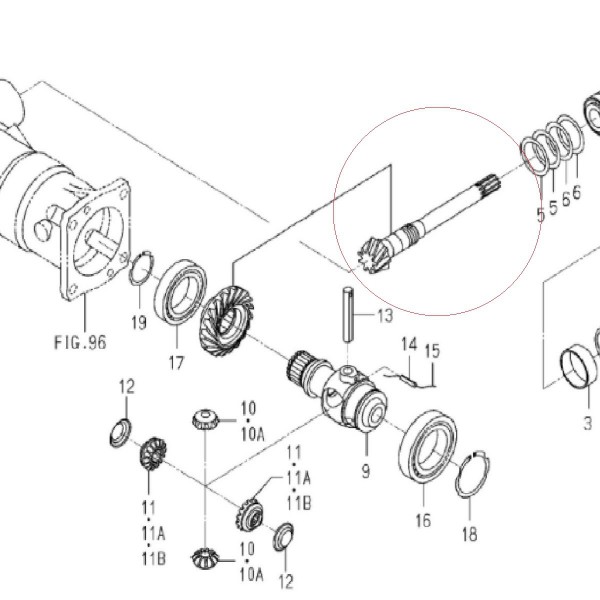 Drive shaft, 9T, 10T, 1805-432-006-00, 1620-432-200-20, 1805-432-005-00, Iseki TH4260, Iseki TH4290