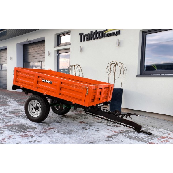 Einachsiger Agraranhänger 1,5T mit Bremse und Kipper 4FARMER