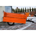 Single-axle agricultural trailer 1.5T with brake and tipper 4FARMER