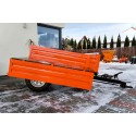 Single-axle agricultural trailer 1.5T with brake and tipper 4FARMER