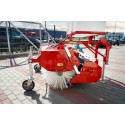 120 cm sweeper for a tractor with a basket and a 4FARMER watering container