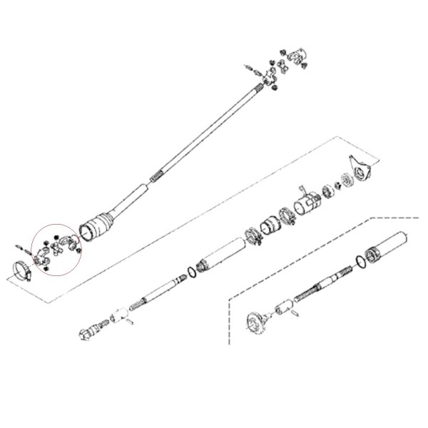Zapfwelle 6C040-57542 Kardan Kubota B1410 B1700 B2100 B2400 B2410 GB145