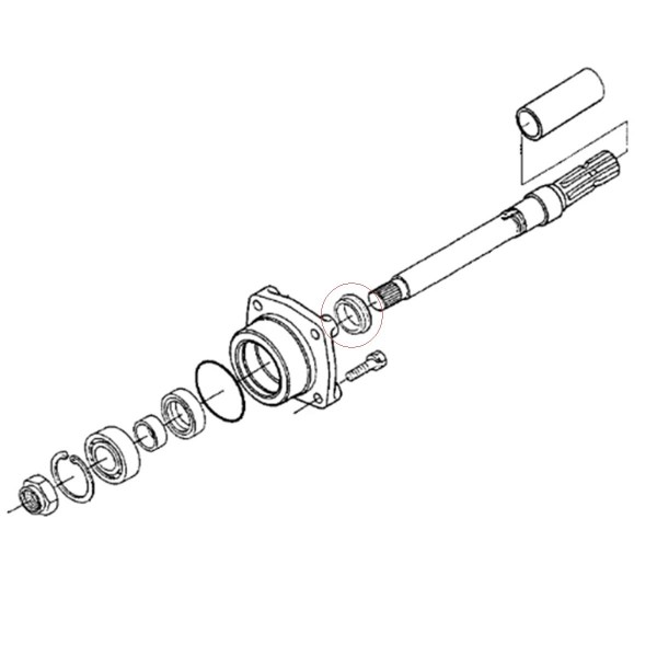 Tesnenie 38240-25370 práškové tesnenie PTO PTO 33 x 47 x 7 mm Kubota B1600 GL25 GL32 L2250 L2550 L2600 L2650 L3408 L4508 M5000