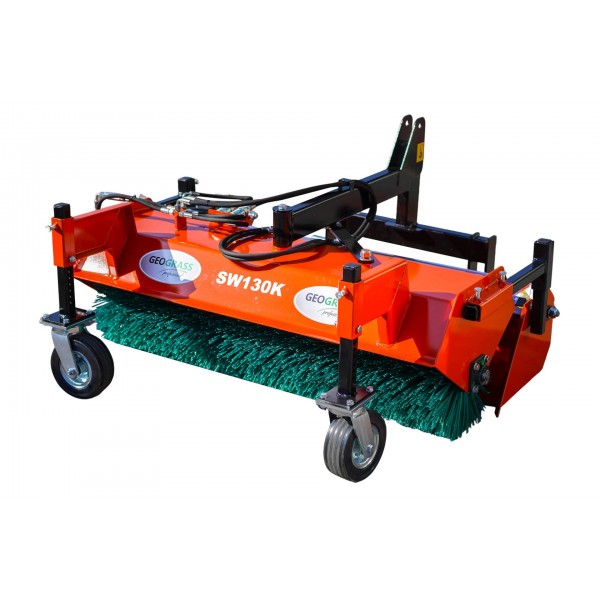 Sweeper SW130 for tractor with basket Geograss