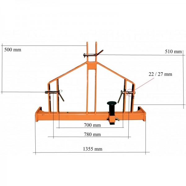 Caisse de transport 140 cm avec élévateur hydraulique TRX
