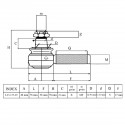 Hlava tyče 70 x 85 mm M9 Kubota B2420 6-23-133-20 B2320 B2401 B2420 B2440 B7500 B7510