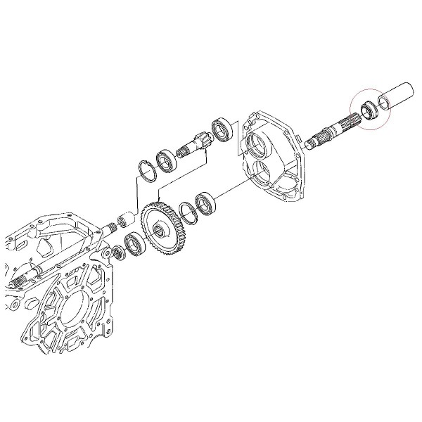 Cassette seal, 3A111-80290, 35x58x17 Kubota, 5-08-204-08