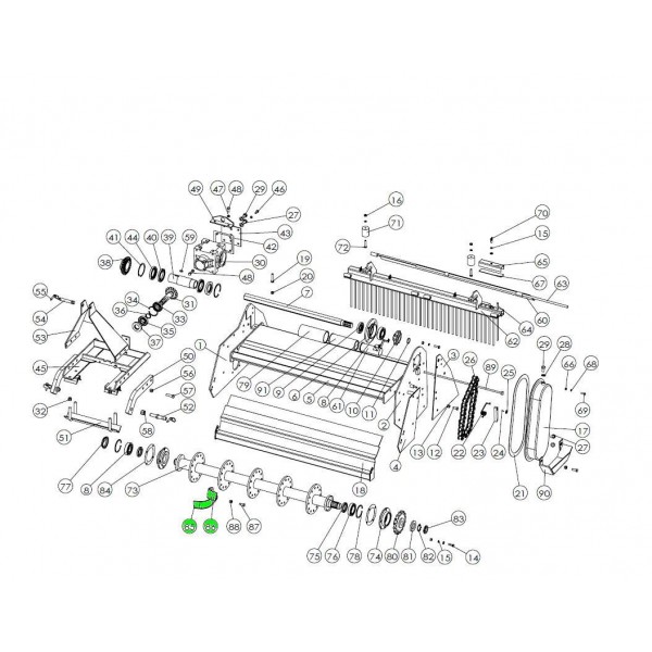 Nóż do glebogryzarki separacyjnej SB 160/103 x 75 mm, Typ 3