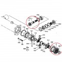 Arbre de pignon 10T / 14T / Couronne 24T / 32T / Kubota ST25 / ST30 / Kubota GL19 / GL25 / 37410-99200